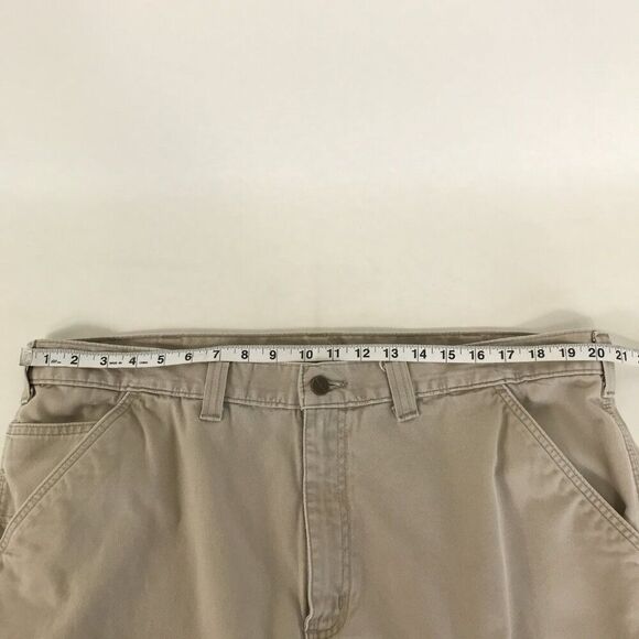 Carhartt Relaxed Fit Utility Work Pant Men's Size 42x32 Khaki 100% Cotton Twill - Picture 7 of 11